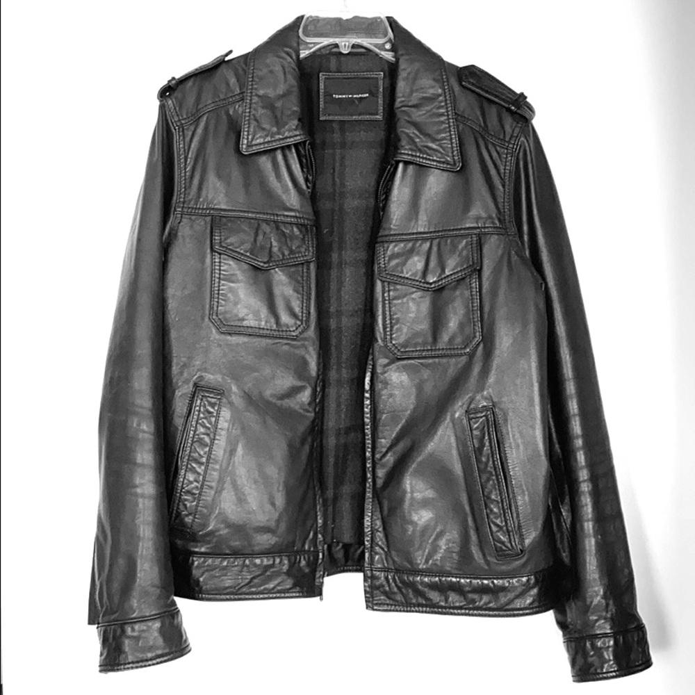 Tommy Hilfiger Military Leather Jacket